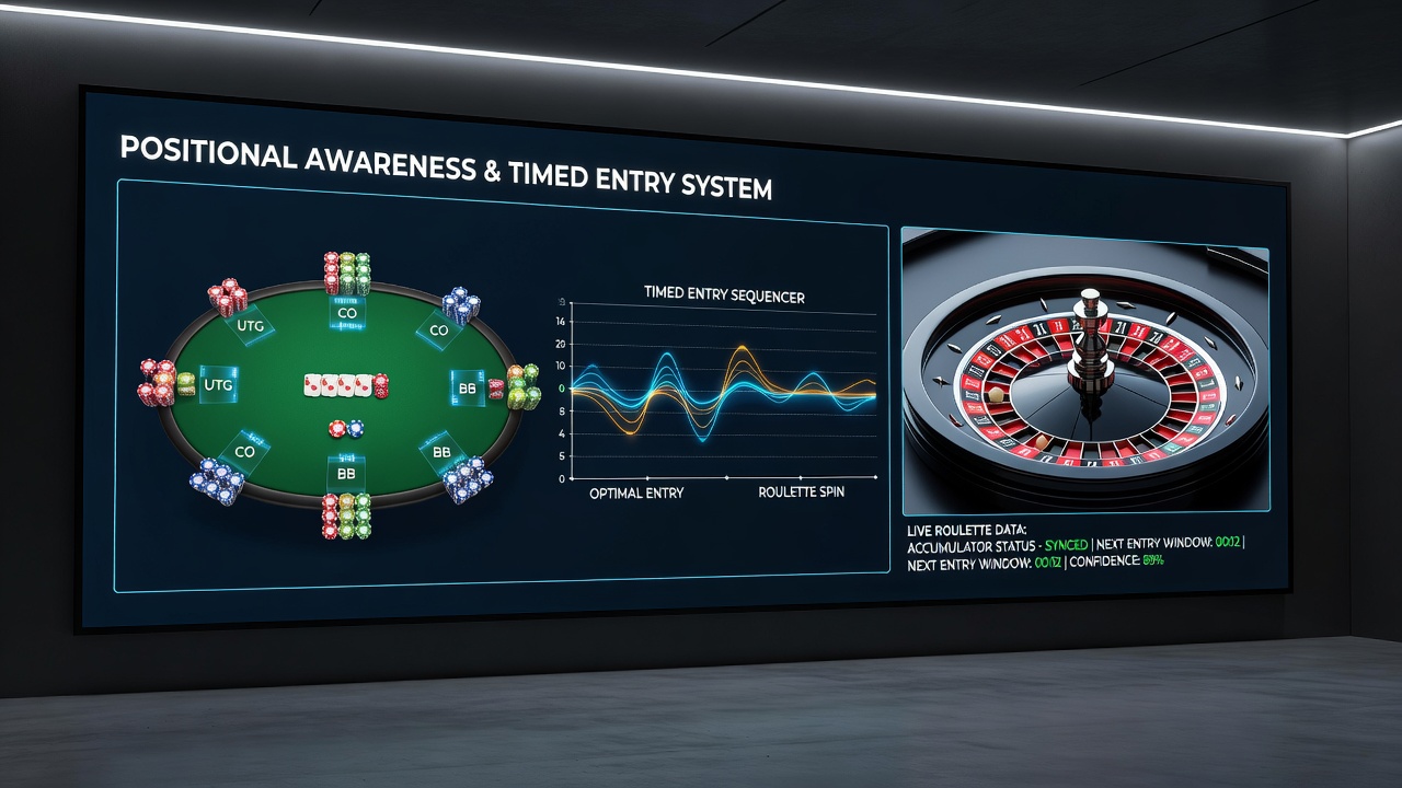 Live roulette wheel in motion with timing markers and betting layout