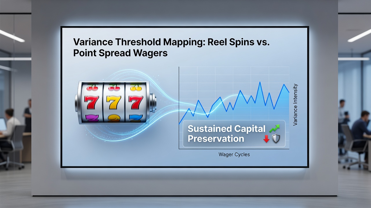 Chart showing aligned variance thresholds between reel spin volatility bands and point spread margin distributions