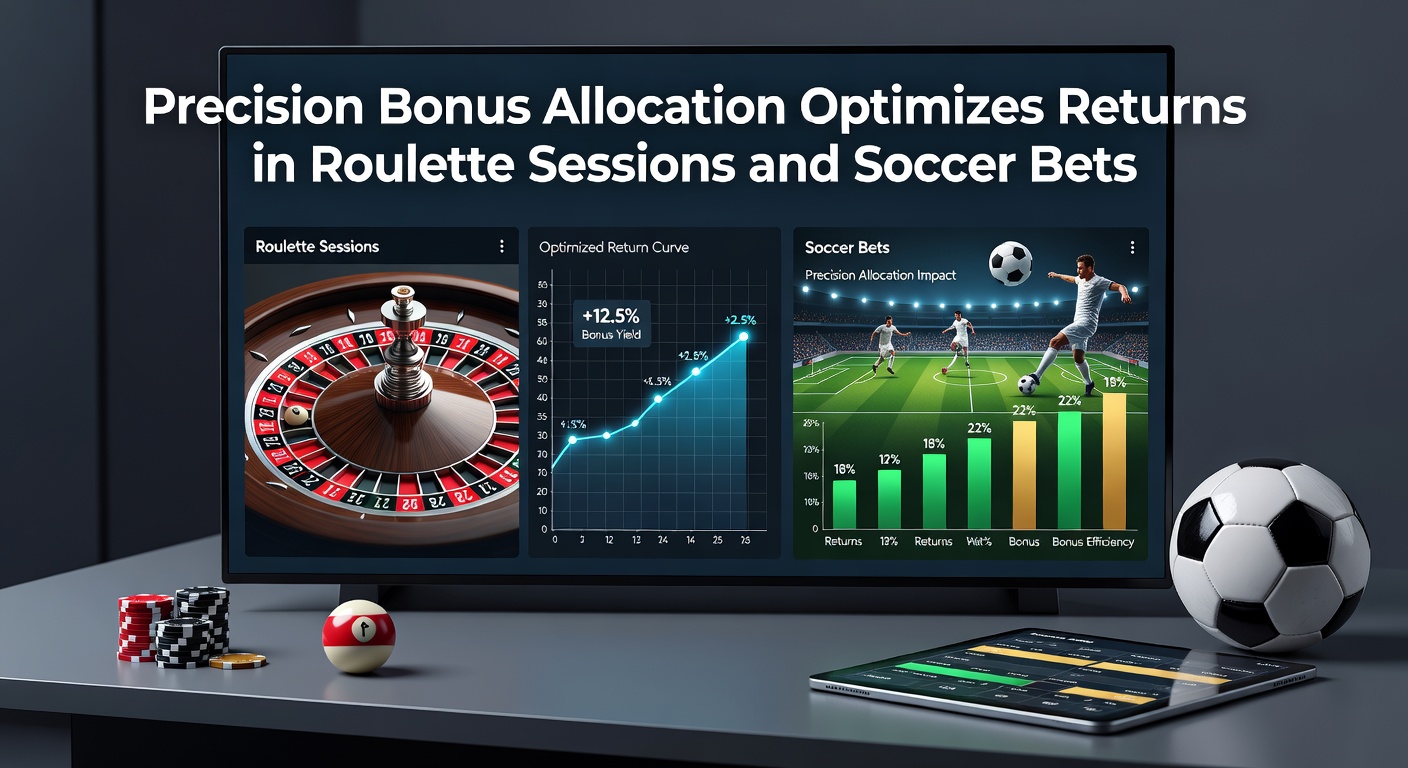Roulette wheel spinning with soccer ball overlay, symbolizing bonus strategies across games