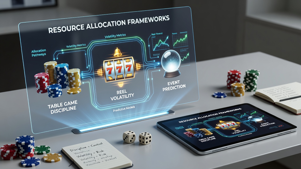 Flowchart illustrating capital reallocation steps across table games, reels, and prediction markets during a simulated event cycle