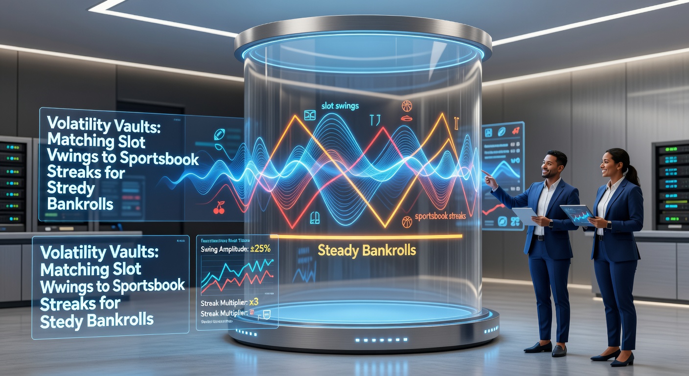 Digital dashboard showing slot volatility charts overlaid with sportsbook streak graphs, illustrating bankroll balancing strategies